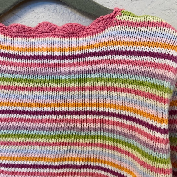 Baby Gap Kids Rainbow Stripe Cardigan Sweater Pink size 5 years - Picture 7 of 7